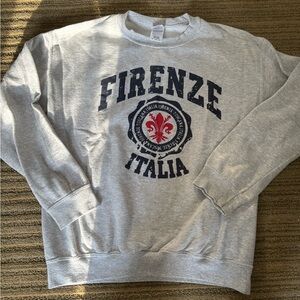 Gray Firenze Italia Crewneck Sweatshirt